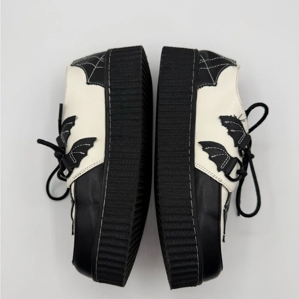 Creepers StrangeCvlt- Krypt Spider Web White/Black Size 7 - Picture 14 of 15
